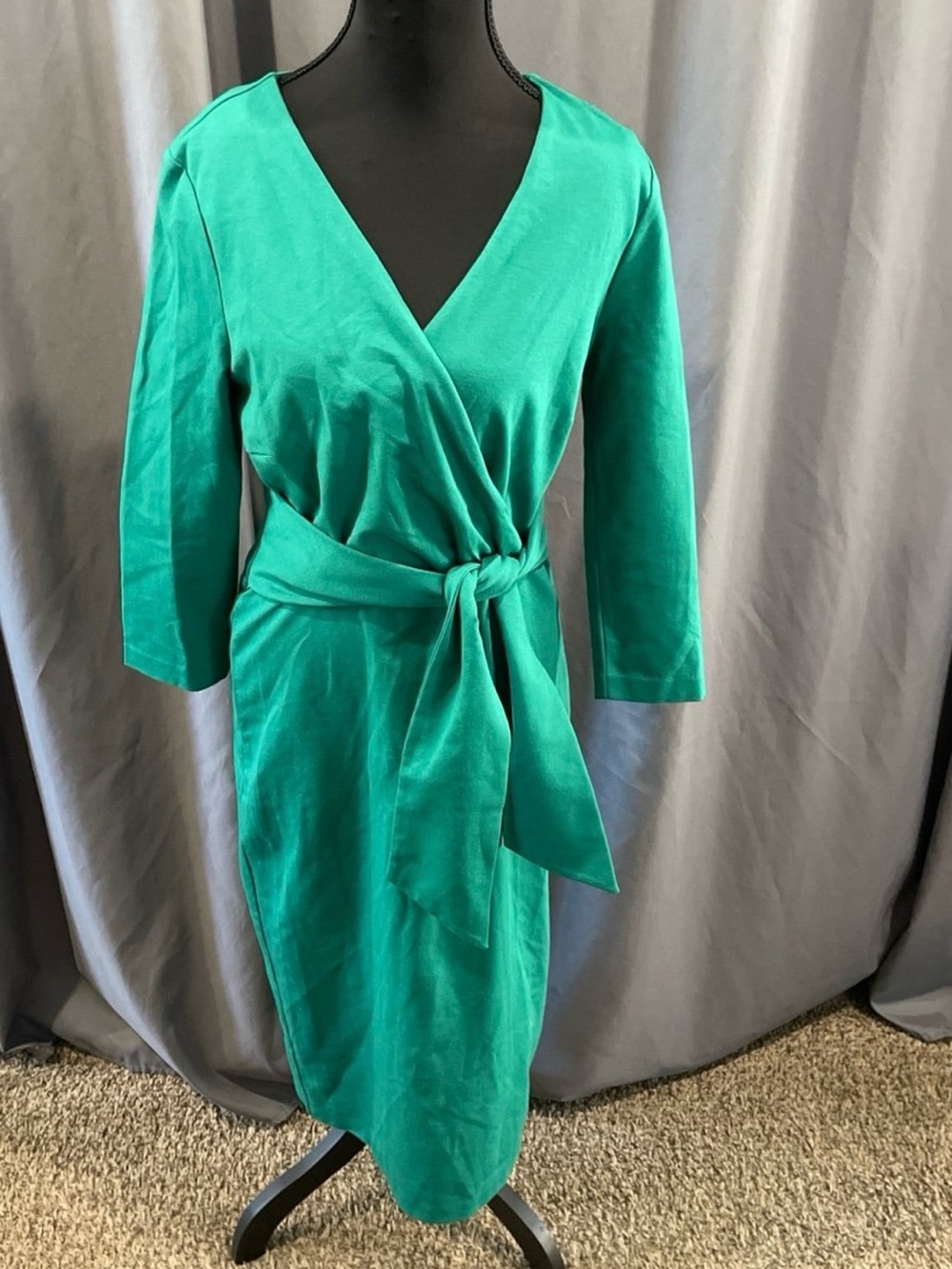 boden faux wrap jersey knit midi dress size 8 regular